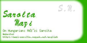 sarolta mazi business card